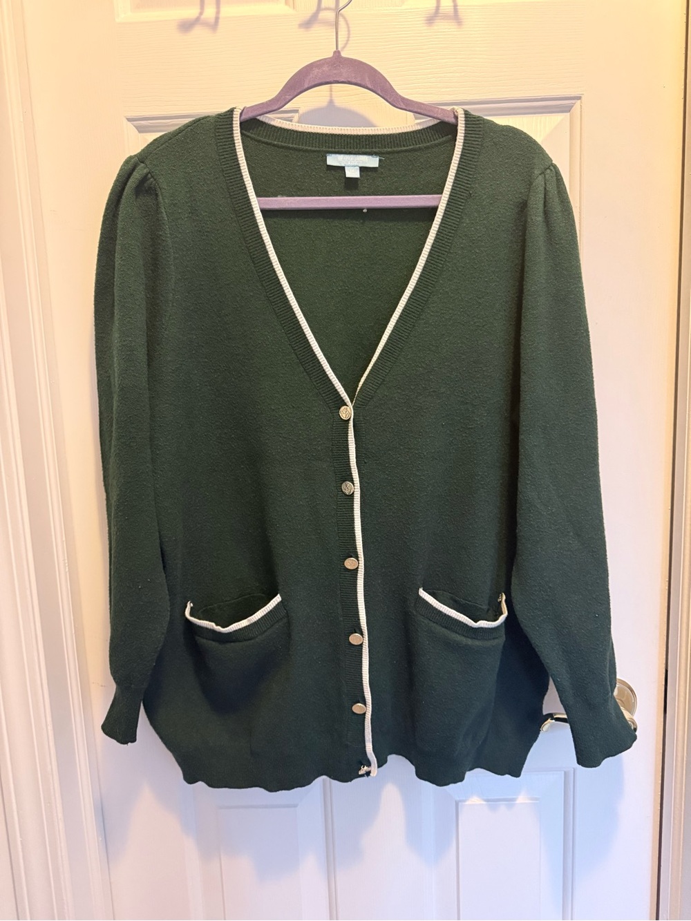 Draper James Dark Green Forest Women Cardigan collegiate fisherman coastal